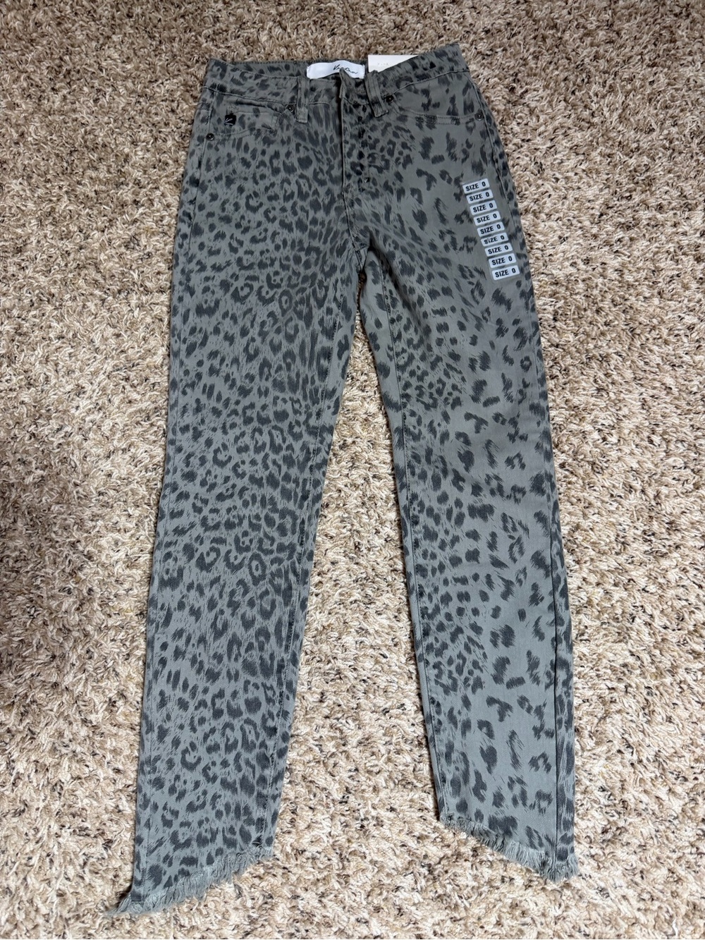 KanCan Gray Leopard Print Skinny Jeans